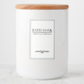 Minimale set wasbaklabels voedselcontainer etiket (Voorkant)