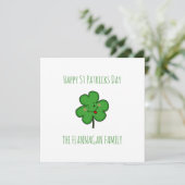 Minimale Shamrock St Patricks Day Feestdagenkaart (Staand voorkant)