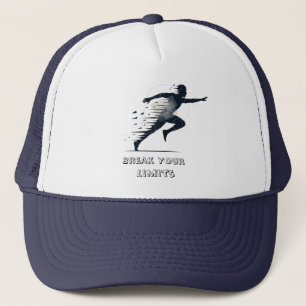 Minimale Silhouette Beweging – Modern Grafisch Trucker Pet