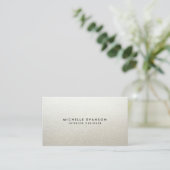 Minimale Silver Simple Professional Visitekaartje (Staand voorkant)