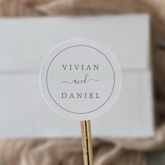 Minimale Silver Wedding Envelope zegels