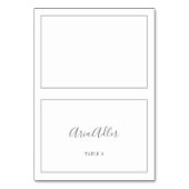 Minimale Silver Wedding Place Cards Kaart (Voorkant)