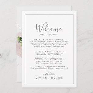 Minimale Silver Welcome Letter-route en -kaart