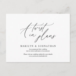 Minimale simpel, een draai in plannen. Wed uit Briefkaart