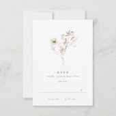 Minimale Simpele Gedroogde Wilde Bloem Pampas Brui RSVP Kaartje (Voorkant)