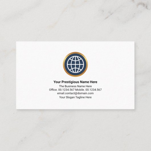 Minimale Simple Line Block Layers CEO Founder  Visitekaartje (Achterkant)