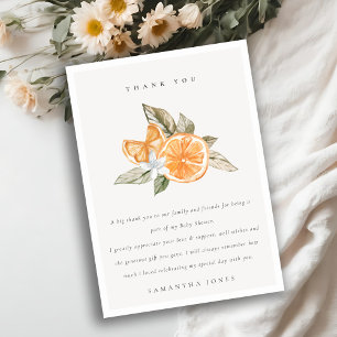 Minimale Sinaasappel van Citrus Botanische Boho Ba Bedankkaart