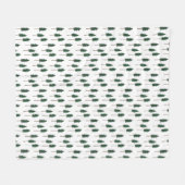 Minimale sinusbomen bospatroonpatroon fleece deken (Voorkant (Horizontaal))