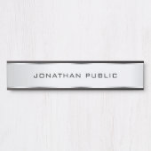  minimale Sjabloon Faux Silver Deurbordje (Voorkant)