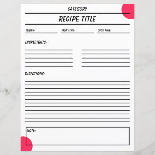 Minimale Sjabloon van het receptenboek