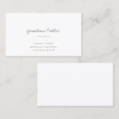 Minimale Sjabloon voor handscript Modern elegant Visitekaartje (Voorkant / Achterkant)