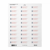 Minimale 'Sketch Evergreen Tree'-feestdag Etiket (Full Sheet)