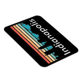 Minimale skyline van Indianapolis Indiana Sunset Magneet (Rechterzijde)