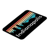 Minimale skyline van Indianapolis Indiana Sunset Magneet (Linkerzijde)