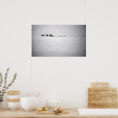 Minimale sneeuwPoster Poster (Keuken)