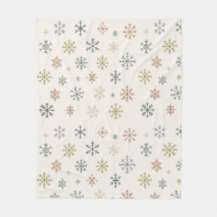Minimale Sneeuwvlokken Naadloos Patroon Fleece Deken
