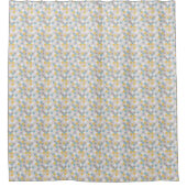 Minimale Soft Blue Off-White Gold Pattern Shower Douchegordijn (Voorkant)