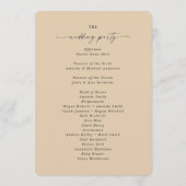 Minimale Solid Dusty Yellow Wedding Ceremony Programma (Achterkant)