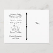 Minimale sparen de Datum moderne trouwfoto Aankondigingskaart (Achterkant)