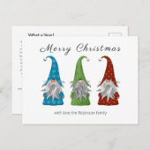 Minimale speciale kerstfeestfoto briefkaart (Voorkant / Achterkant)