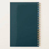 Minimale spiraal Blauwgroen dagelijkse planner (Achterkant)