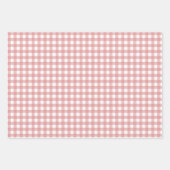 Minimale spoelroze en witte harten en strips inpakpapier vel (Voorkant 2)