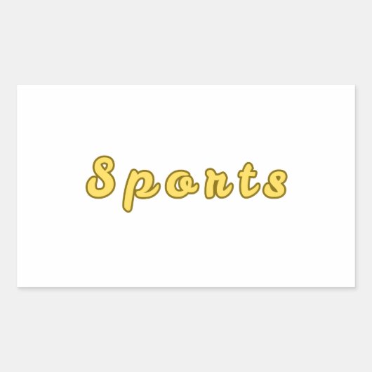 Minimale sportmodus rechthoekige sticker (Voorkant)