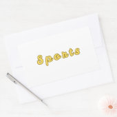 Minimale sportmodus rechthoekige sticker (Envelop)