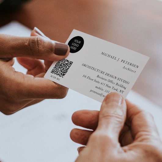 Minimale standaard aangepaste logo QR-code (eenvou Visitekaartje