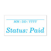 Minimale "status: betaald" Rubberstempel Zelfinktende Stempel (Design)