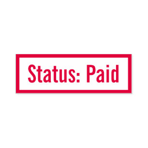 Minimale "status: betaald" Rubberstempel Zelfinktende Stempel
