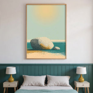 Minimale stenen wandkunst voor woonkamerdecoratie poster