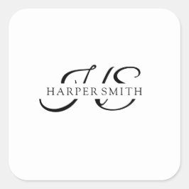 Minimale Sticker witte Logo met een kaarsbruin