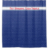 Minimale stijl Blauw wit, aangepaste naam Shower C Douchegordijn (Voorkant)