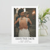 Minimale stijl | Eén foto slaat de datum op Save The Date (Staand voorkant)