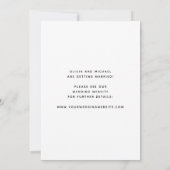 Minimale stijl | Eén foto slaat de datum op Save The Date (Achterkant)