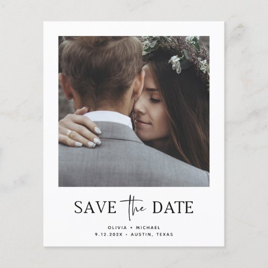 Minimale stijl | Eén fotobudget bespaart de datum (Voorkant)