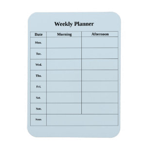 Minimale stijl Engels Weekplanner Magneet