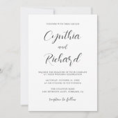 Minimale stijl met foto-bruiloft kaart (Voorkant)