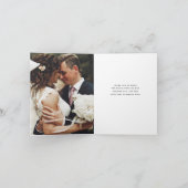 Minimale stijl | Twee foto-bruiloft Bedankkaart (Binnen)