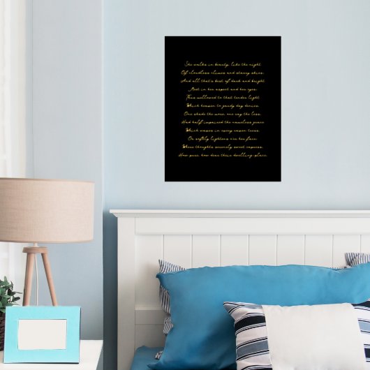 Minimale stijltekst afdrukken, song Lyrics Art Folie Afdrukken (Insitu (Slaapkamer))