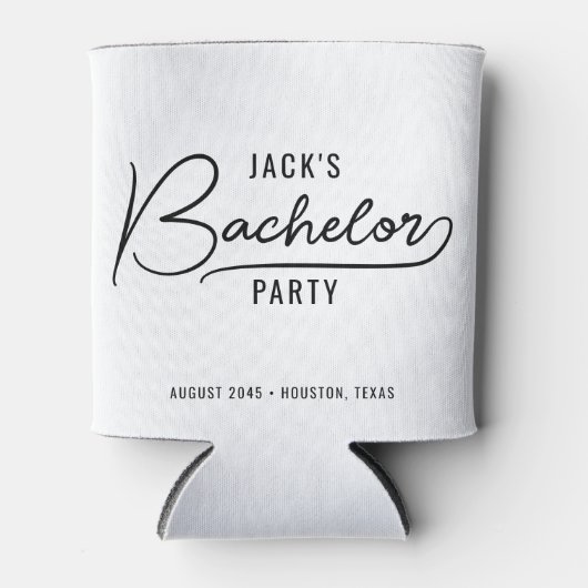 Minimale stijlvolle huwelijksfeest cadeaus blikjeskoeler (Voorkant)