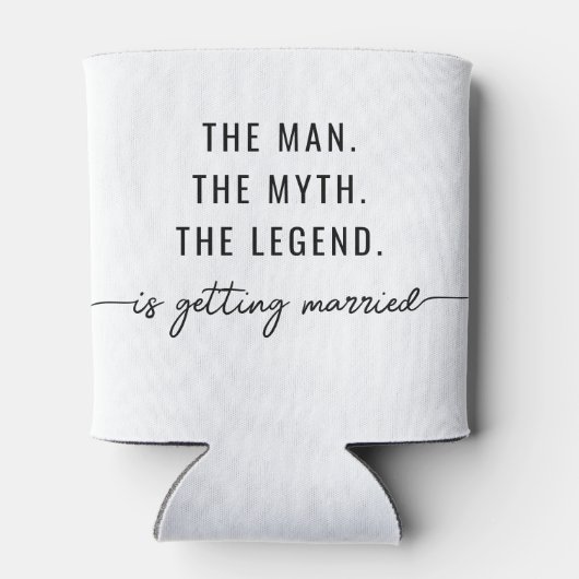 Minimale stijlvolle huwelijksfeest cadeaus blikjeskoeler (Achterkant)