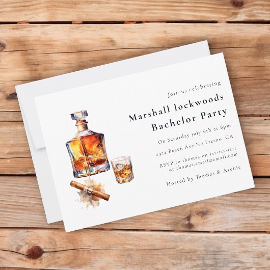 Minimale stijlvolle moderne vrijgezellenfeest kaart