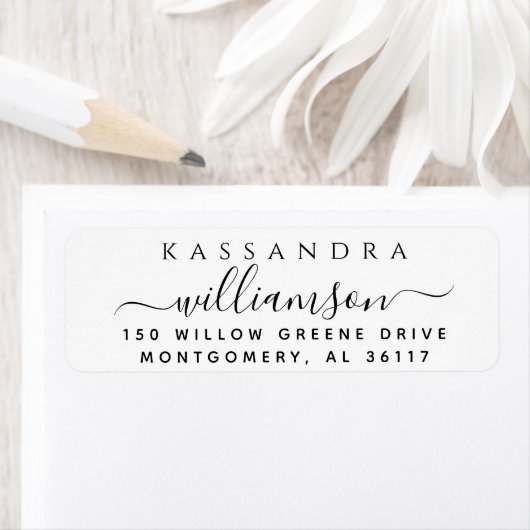 Minimale stijlvolle scriptkalligrafie voornaam etiket (Insitu)