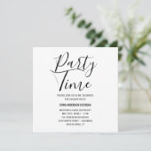 Minimale stijlvolle zwarte & witte Afstudeerder in Save The Date (Staand voorkant)