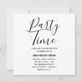 Minimale stijlvolle zwarte & witte Afstudeerder in Save The Date (Voorkant)