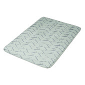 Minimale Stippen in Dashes Indigo Sage Pattern Badmat (Gekanteld)