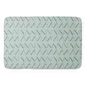 Minimale Stippen in Dashes Indigo Sage Pattern Badmat (Voorkant)