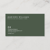 Minimale stipte Trendy Modern Visitekaartje (Achterkant)